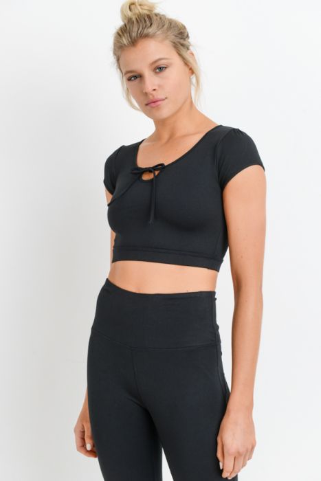 Black Active Crop Top