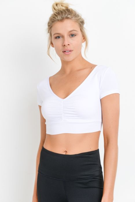 Active White Crop Top