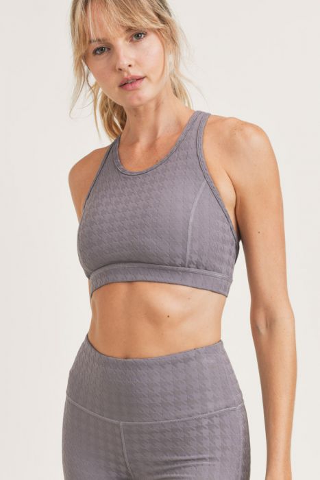 Houndstooth Sports Bra