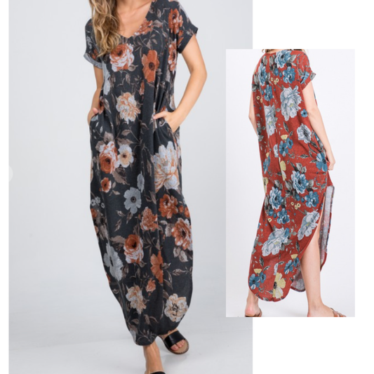 Fall Floral Knit Dress