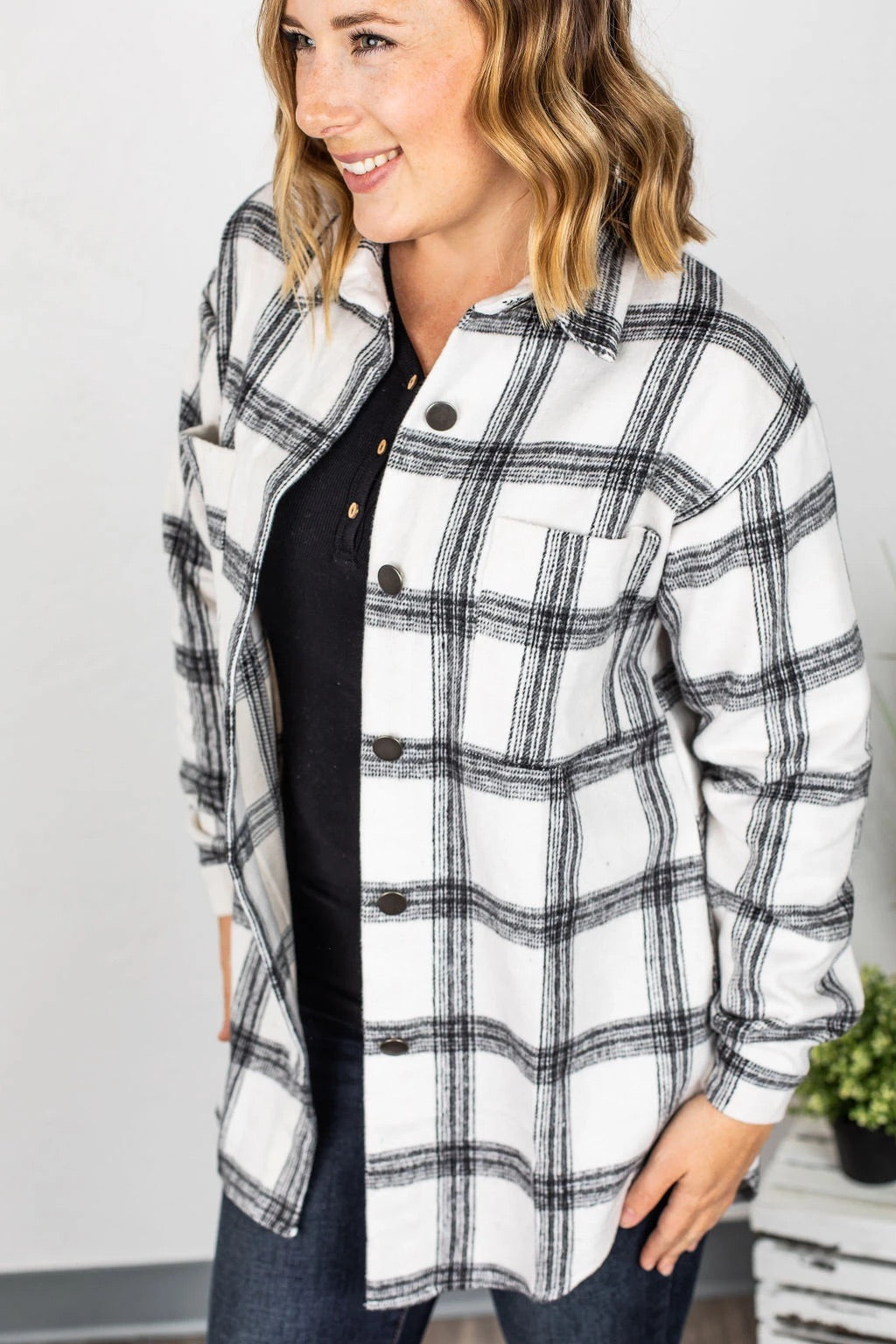 Black & White Shacket