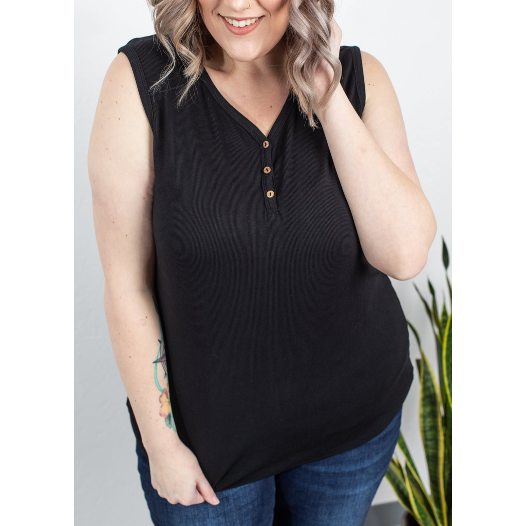 Black Addison Tank S-3XL