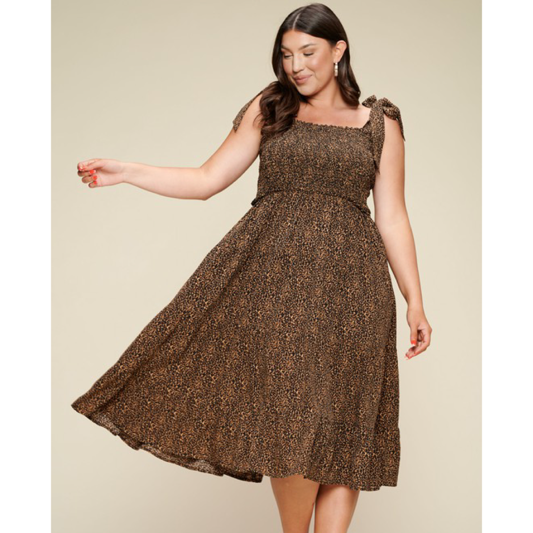 Leopard Midi Dress- Curvy