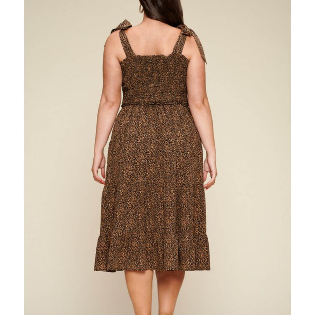 Leopard Midi Dress- Curvy