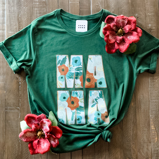 Floral MAMA Tee
