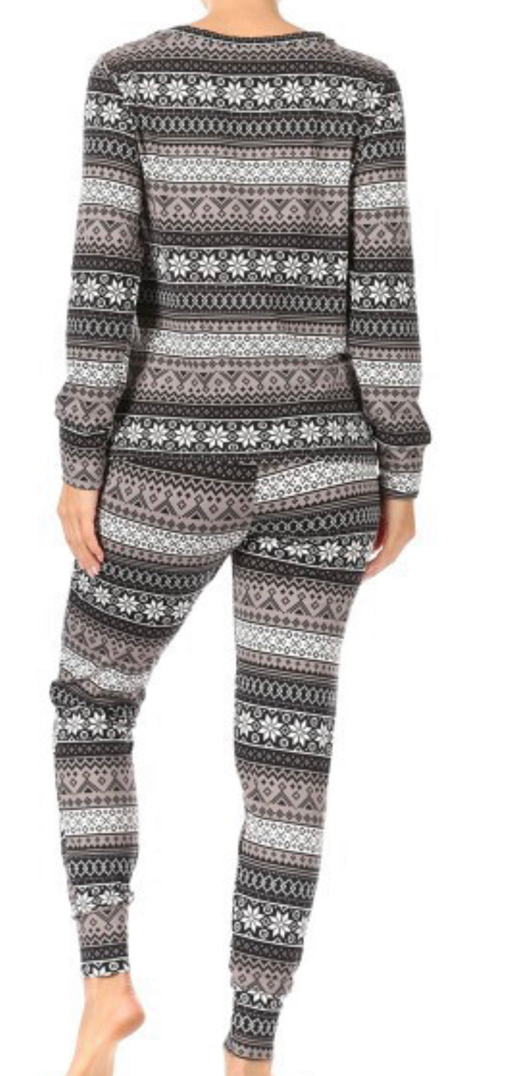 Snowy Grey Winter Pjs