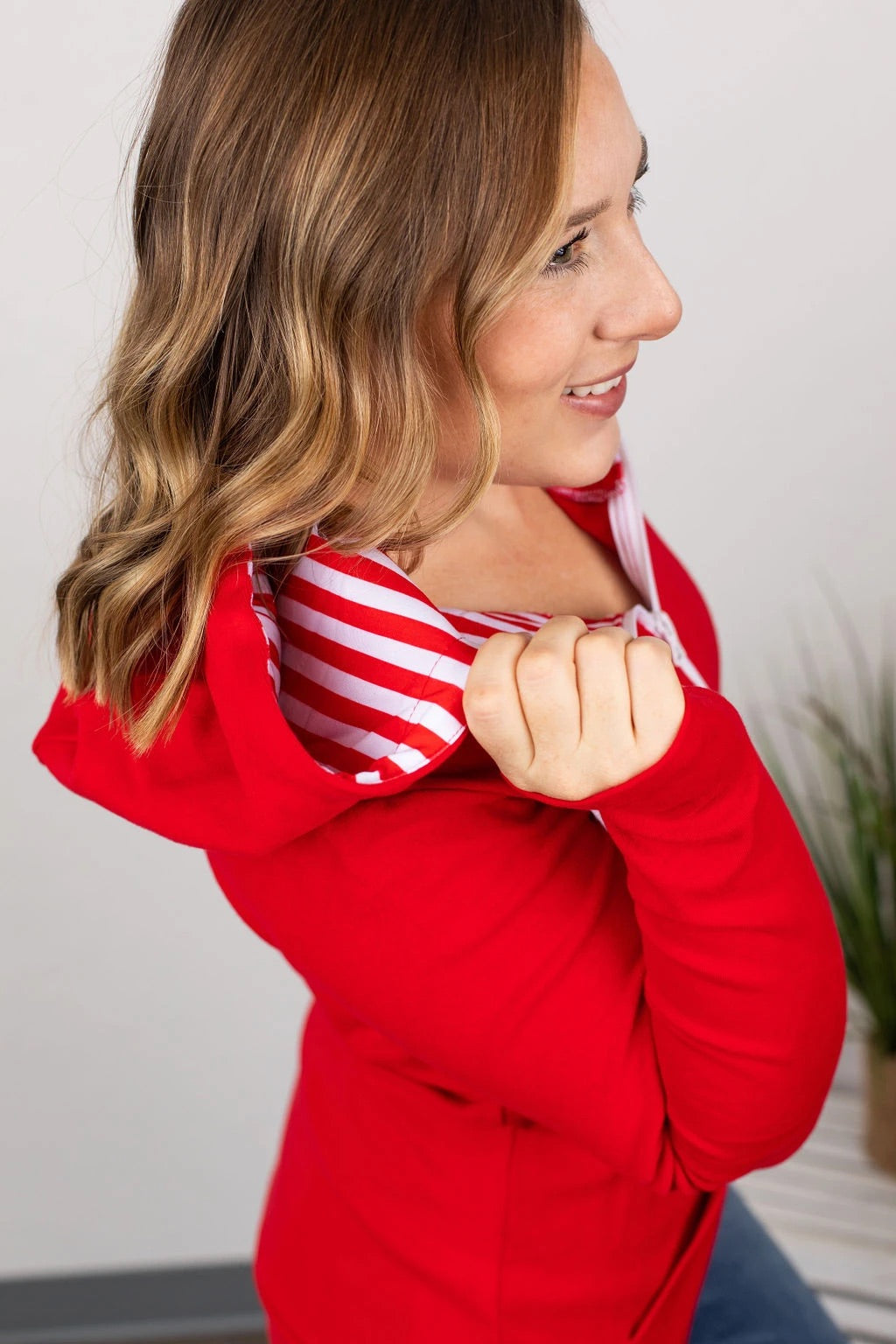 Candy Cane Half Zip Hoodie XS-3XL