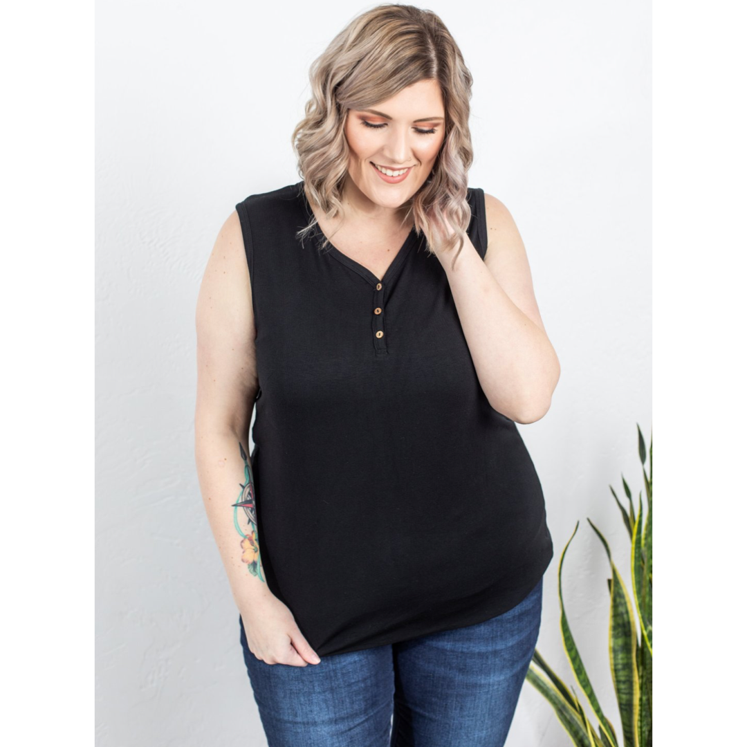 Black Addison Tank S-3XL