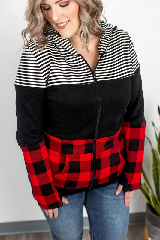 Check My Plaid Zip Up XS-3XL